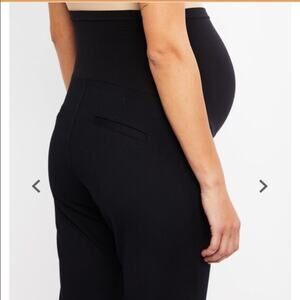 A Pea in the Pod black maternity pants belly band